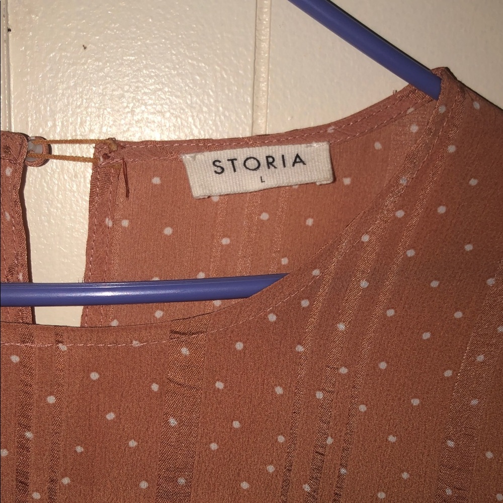Storia Terracotta Ruffle Blouse - Picture 2 of 4
